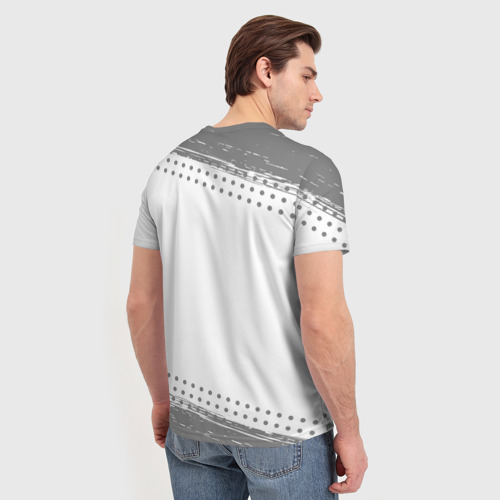 Мужская футболка 3D с принтом Лыжник ну с очень Большой буквы, вид сзади #2
