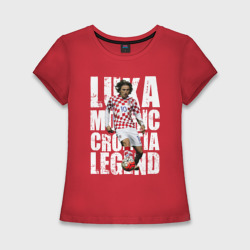 Женская футболка хлопок Slim Лука Модрич Хорватия
