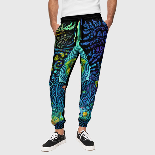 Мужские брюки 3D Психоделика разноцветная - нейронная сеть, цвет 3D печать - фото 4