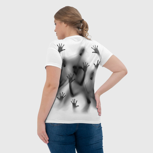 Женская футболка 3D с принтом Они всегда со мной, вид сзади #2