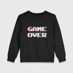 Детский свитшот хлопок Пиксельный глитч game over