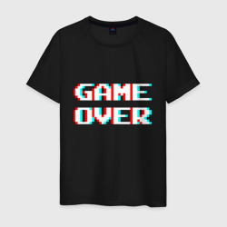 Пиксельный глитч game over – Футболка из хлопка с принтом купить со скидкой в -20%