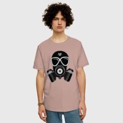 Мужская футболка хлопок Oversize Противокислотный шлем - фото 2