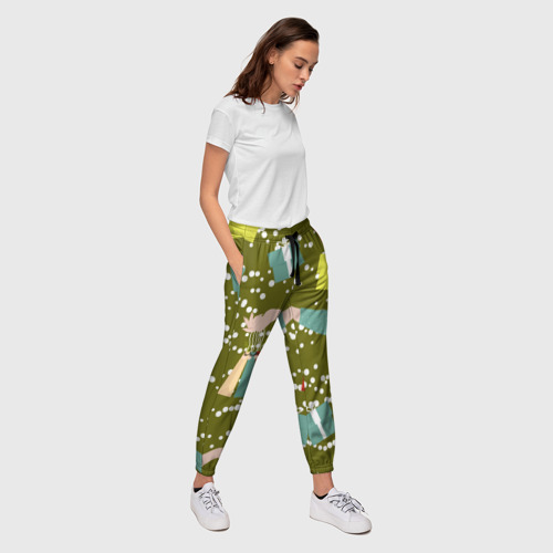 Женские брюки 3D с принтом Подарки и сувениры, вид сбоку #3