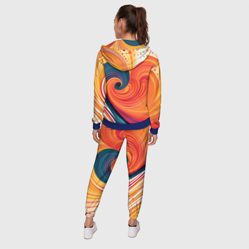 Женский костюм 3D с принтом Вихрь цвета, вид сзади #2