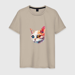 Мужская футболка хлопок Космический кот Гетон