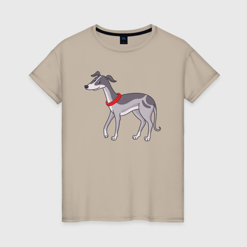 Женская футболка хлопок Greyhound, цвет миндальный