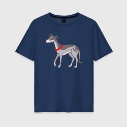 Женская футболка хлопок Oversize Greyhound