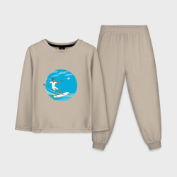 Детская пижама с лонгсливом хлопок Серфинг на море