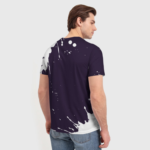 Мужская футболка 3D с принтом Ванёк космонавт отдыхает на Луне, вид сзади #2