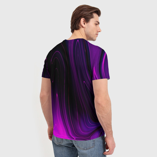 Мужская футболка 3D Behemoth violet plasma, цвет 3D печать - фото 4
