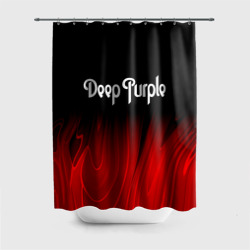 Штора 3D для ванной Deep Purple red plasma