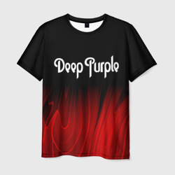 Мужская футболка 3D Deep Purple red plasma