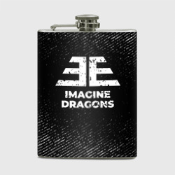 Фляга Imagine Dragons с потертостями на темном фоне