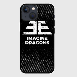 Чехол для iPhone 13 mini Imagine Dragons с потертостями на темном фоне