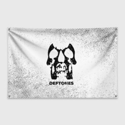 Флаг-баннер Deftones с потертостями на светлом фоне