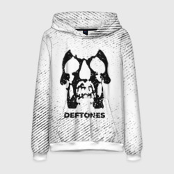 Мужская толстовка 3D Deftones с потертостями на светлом фоне