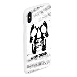 Чехол для iPhone XS Max матовый Deftones с потертостями на светлом фоне - фото 2