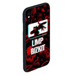 Чехол для iPhone XS Max матовый Limp Bizkit rock glitch - фото 2