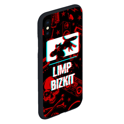 Чехол для iPhone XS Max матовый Limp Bizkit rock glitch - фото 3