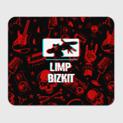 Прямоугольный коврик для мышки Limp Bizkit rock glitch