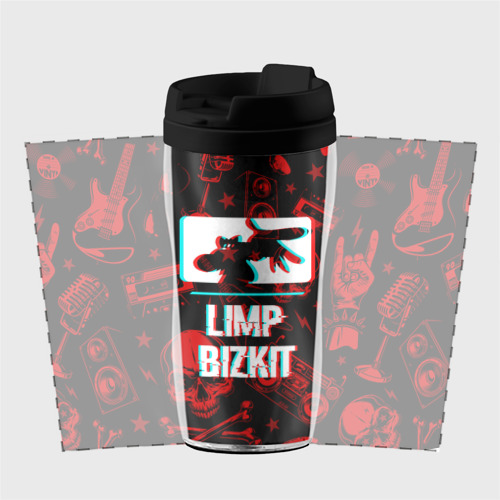 Термокружка-непроливайка Limp Bizkit rock glitch - фото 2