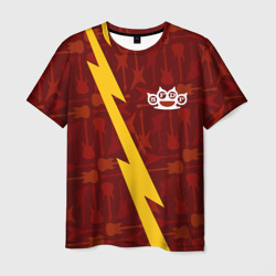 Мужская футболка 3D Five Finger Death Punch гитары и молния
