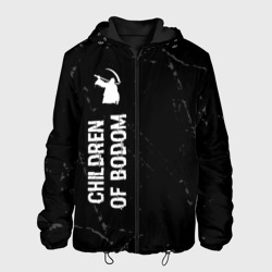 Мужская куртка 3D Children of Bodom glitch на темном фоне: по-вертикали