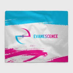 Плед 3D Evanescence neon gradient style: надпись и символ