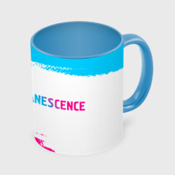 Кружка с полной запечаткой Evanescence neon gradient style: надпись и символ