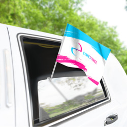 Флаг для автомобиля Evanescence neon gradient style: надпись и символ - фото 2