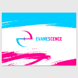 Поздравительная открытка Evanescence neon gradient style: надпись и символ