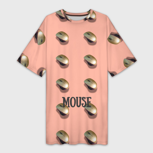 Платье-футболка 3D Компьютерная мышь, цвет 3D печать