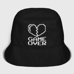 Мужская панама хлопок Пиксельное сердечко Game over