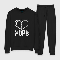 Женский костюм хлопок Пиксельное сердечко Game over