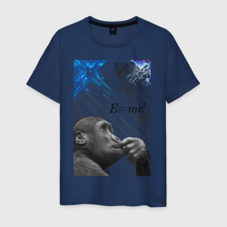 Мыслитель по Дарвину – Мужская футболка хлопок с принтом купить со скидкой в -20%