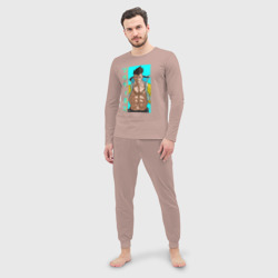 Мужская пижама с лонгсливом хлопок Дэвид Cyberpunk - фото 2