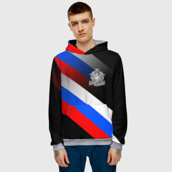 Мужская толстовка 3D Пограничные войска - флаг РФ - фото 2