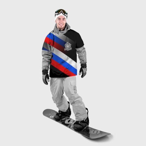 Накидка на куртку 3D Пограничные войска - флаг РФ, цвет 3D печать - фото 3