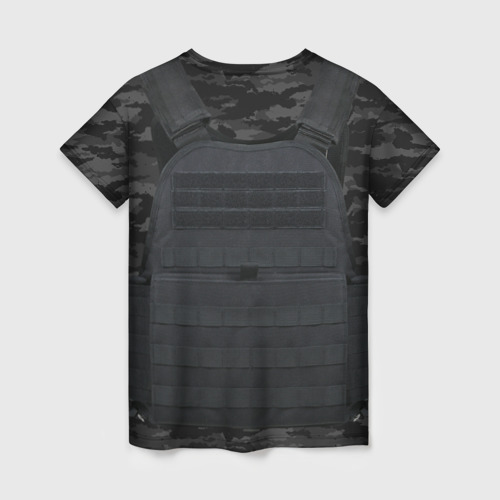Женская футболка 3D Броня - пограничные войска, цвет 3D печать - фото 2