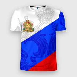 Мужская футболка 3D Slim Россия - пограничные войска