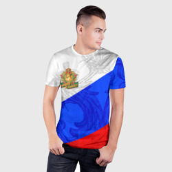 Мужская футболка 3D Slim Россия - пограничные войска - фото 2