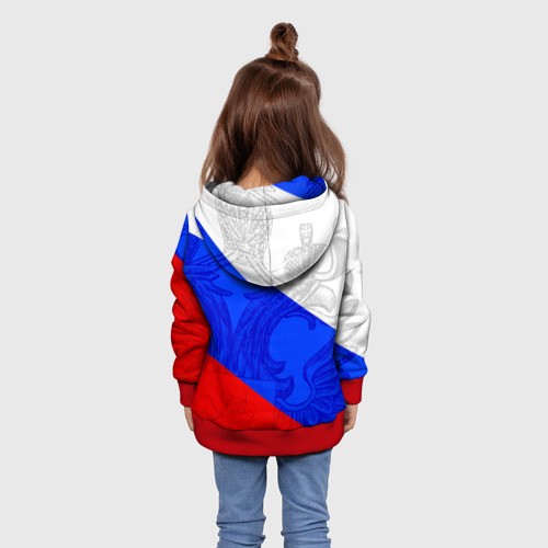 Детская толстовка 3D Россия - пограничные войска, цвет красный - фото 5