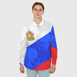 Мужская рубашка oversize 3D Россия - пограничные войска - фото 2