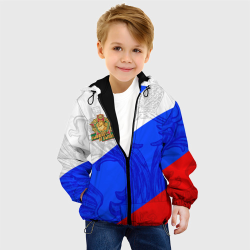 Детская куртка 3D Россия - пограничные войска, цвет черный - фото 3