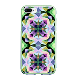 Чехол для iPhone 7Plus/8 Plus матовый Разноцветная мраморная мозаика