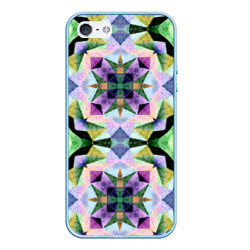 Чехол для iPhone 5/5S матовый Разноцветная мраморная мозаика