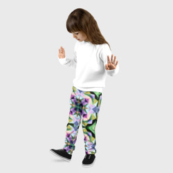 Детские брюки 3D Разноцветная мраморная мозаика - фото 2