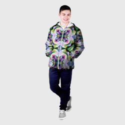 Мужская куртка 3D Разноцветная мраморная мозаика - фото 2
