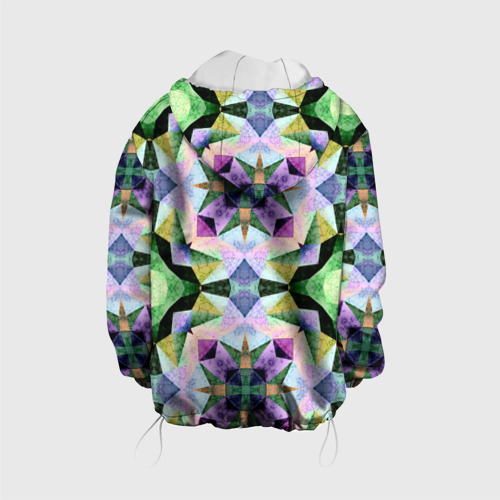 Детская куртка 3D Разноцветная мраморная мозаика, цвет белый - фото 2
